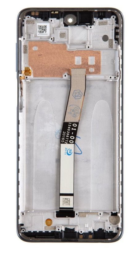 Kijelző kerettel a Xiaomi Redmi Note 9 Pro/9S/9 Pro Max Interstellar Gray készülékhez