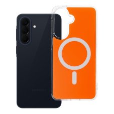 Pouzdro Samsung Galaxy A57 Clear Fusion Mag Cover s MagSafe Hermes Orange