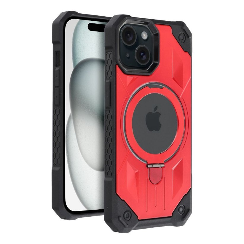 Kryt Armor Mag Cover Case s MagSafe iPhone 15 Red