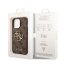 Guess PU 4G Metal Logo zadný kryt pre iPhone 14 Pro Max Brown