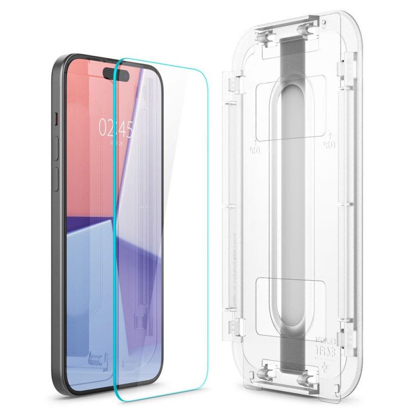 Ochranné tvrdené sklo Spigen Glas.Tr ”Ez Fit” 2-Pack iPhone 15 Plus Clear