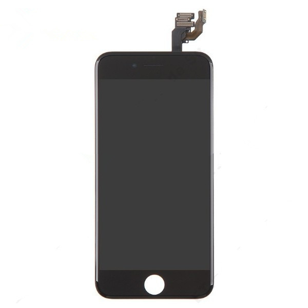 ORIGINÁLIS fekete LCD kijelzős iPhone 6 (elülső kamerával + közelségérzékelővel OEM) - home gomb nélkül