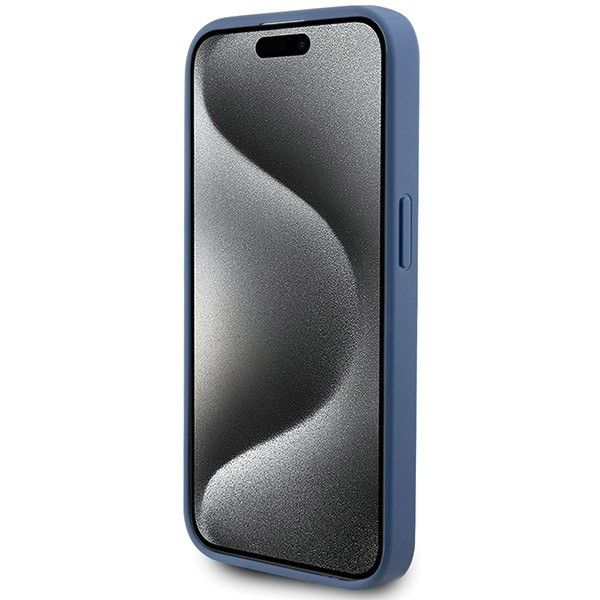 Kryt Original Faceplate Case Guess Guhmp15Lg4Gfrb iPhone 15 Pro (s MagSafe / 4G Ring Classic Logo / Blue)