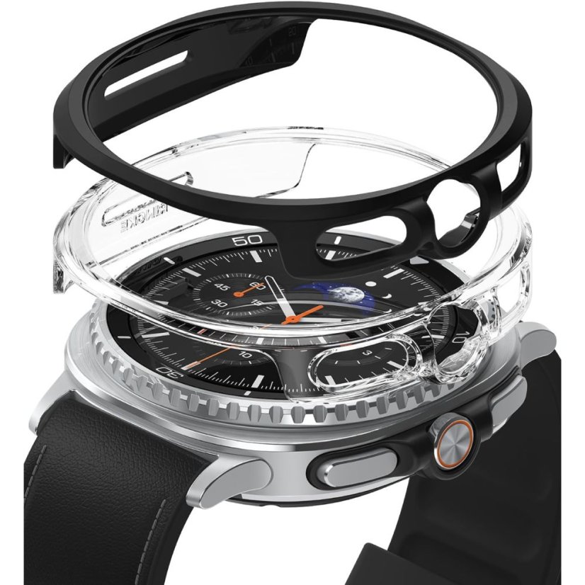 2ks v balení, set krytov Ringke Slim 2-Pack Samsung Galaxy Watch 8 Classic (46 mm) Clear & Matte Black