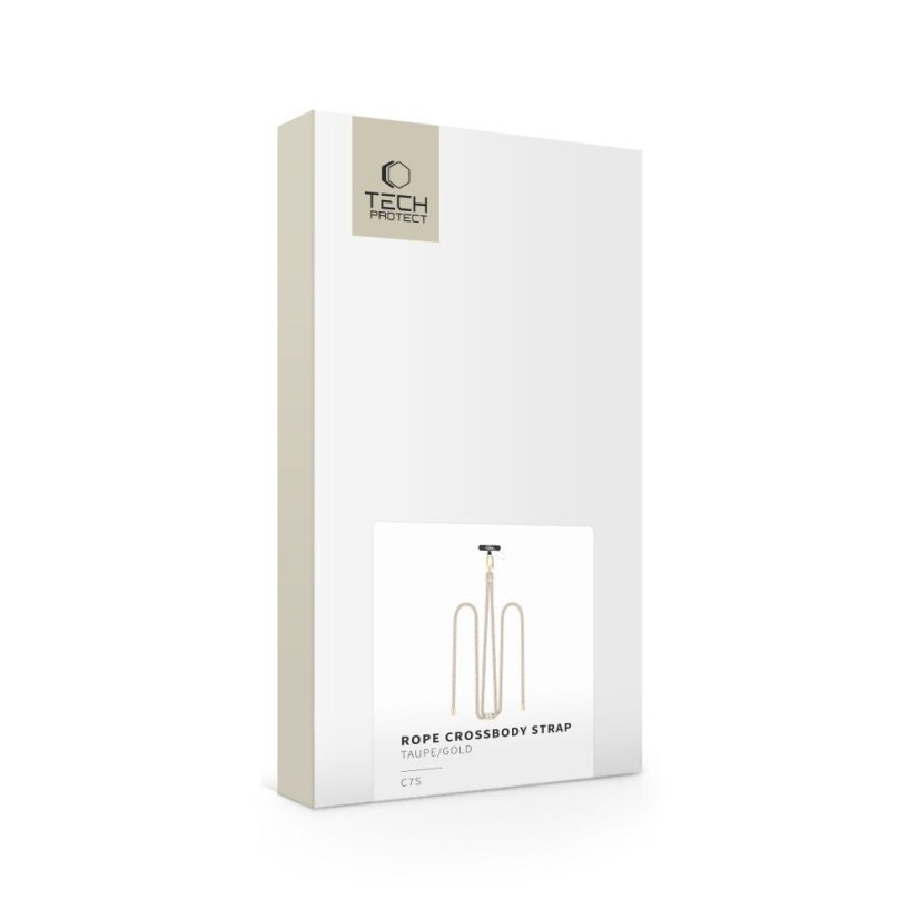 Tech-Protect C7S kötél keresztóraszíj Taupe/Gold