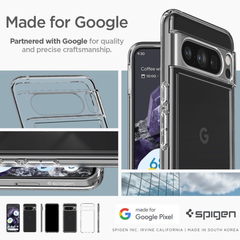 Kryt Spigen Ultra Hybrid Google Pixel 8 Pro Crystal Clear