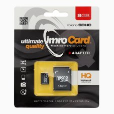 Pamäťová karta Imro Memory Card Microsd 8Gb With Adapter Sd Pamäťová karta Imro Memory Card Microsd 8Gb With Adapter Sd