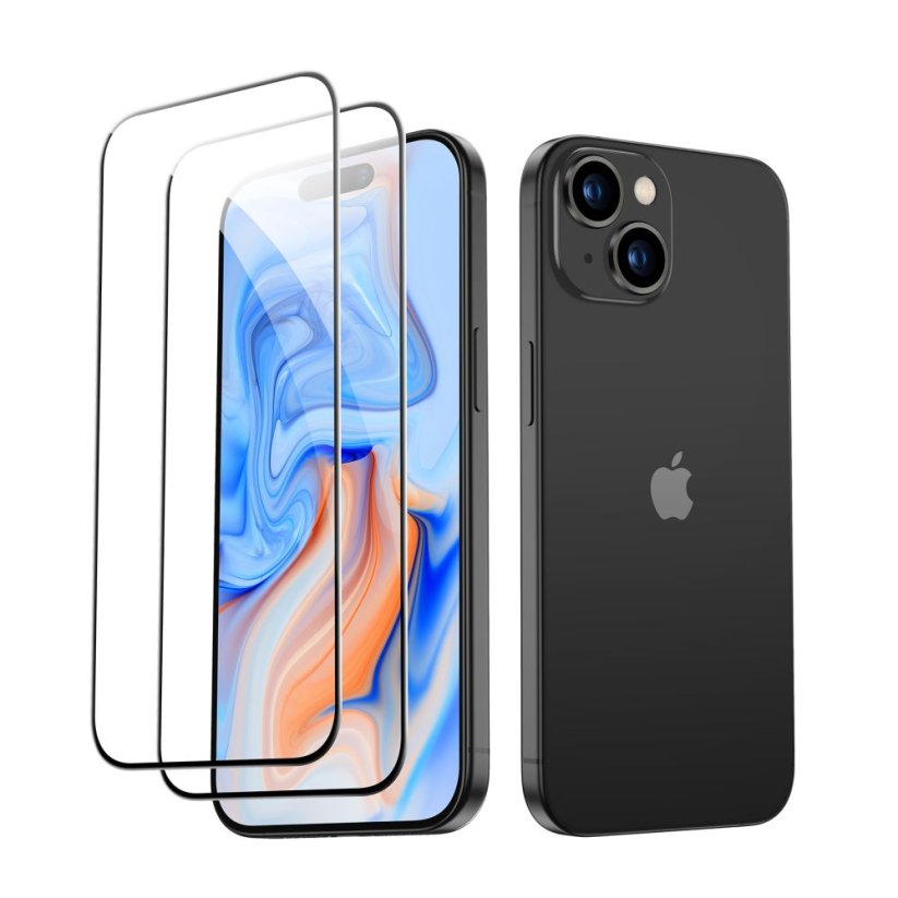 Ochranné tvrdené sklo ESR Tempered Glass 2-Pack iPhone 15 Black