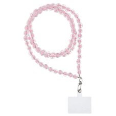 Colorful Phone Lanyard, Phone Pendant / Cord Length 120cm (60cm In The Loop) / On Neck - Lite Pink