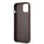 Guess PU 4G Metal Logo zadný kryt pre iPhone 13 Brown