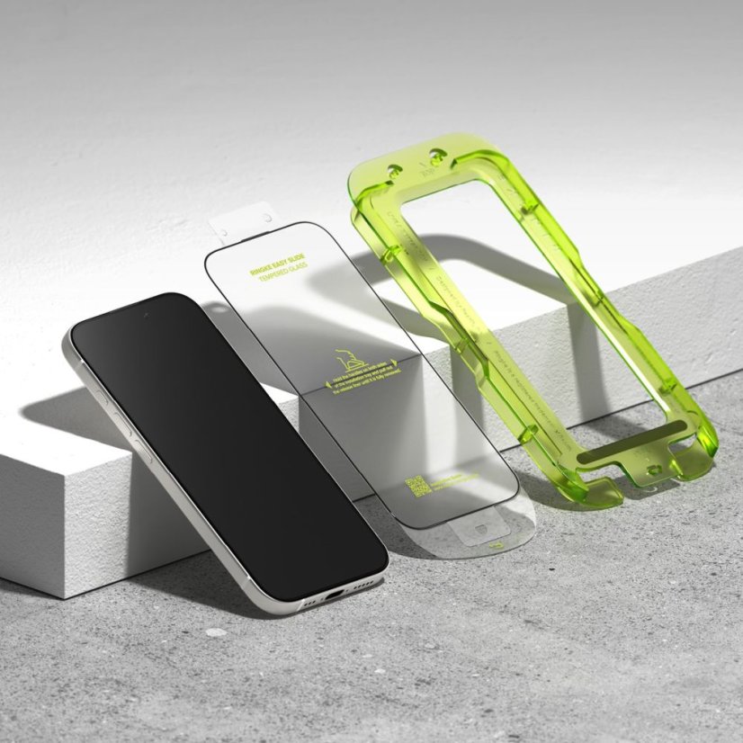 2ks v balení, set ochranných skiel Ringke Easy Slide 2-Pack iPhone 17 Black