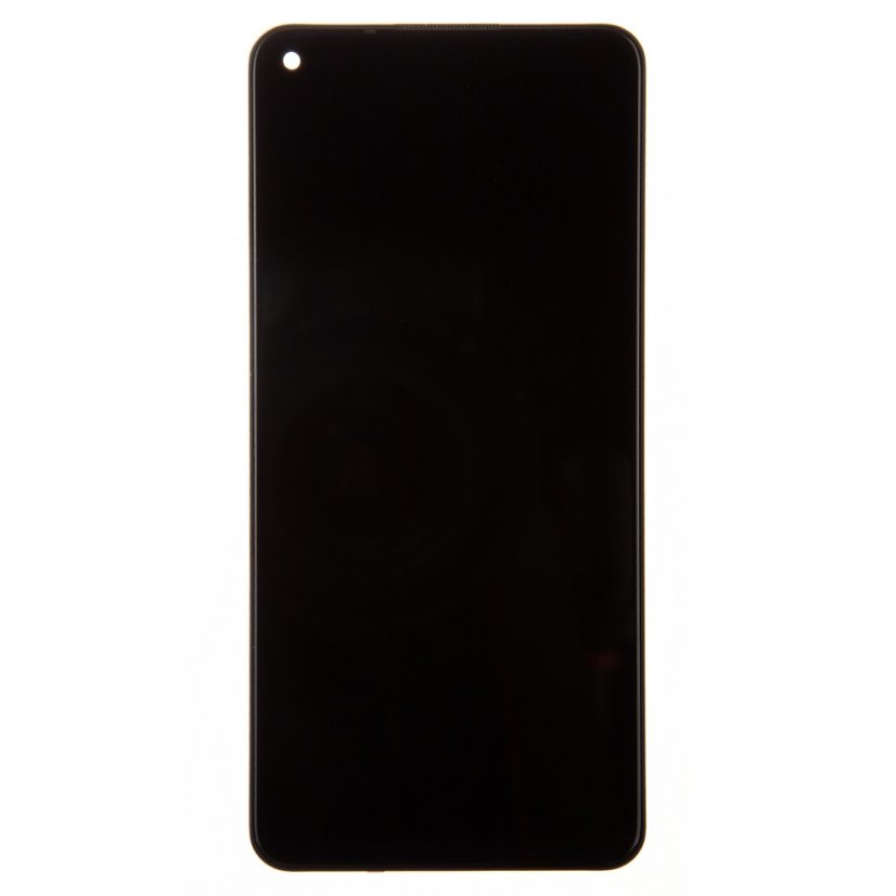 Kijelző kerettel Xiaomi Redmi Note 9 Midnight Grey (Service Pack - eredeti pótalkatrész)