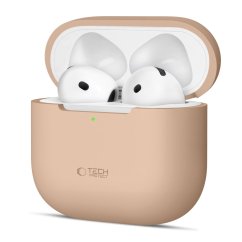 Kryt Tech-Protect Silicone Apple Airpods 4 Cafe Latte
