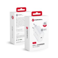 Nabíjačka siete Forcell F-Energy Tfk-Tc-25Wpd Travel Charger Type C Pd Qc4.0 3A 25W White