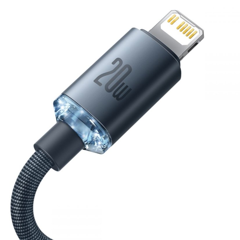 Kábel Baseus Crystal Shine Type-C to Lightning Cable PD20W 200cm Black