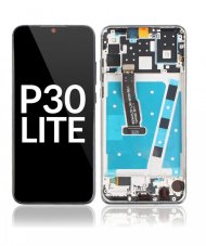 LCD displej Huawei P30 Lite, s rámem - černý, 48MPX verze (MAR-LX1A, MAR-L21A)