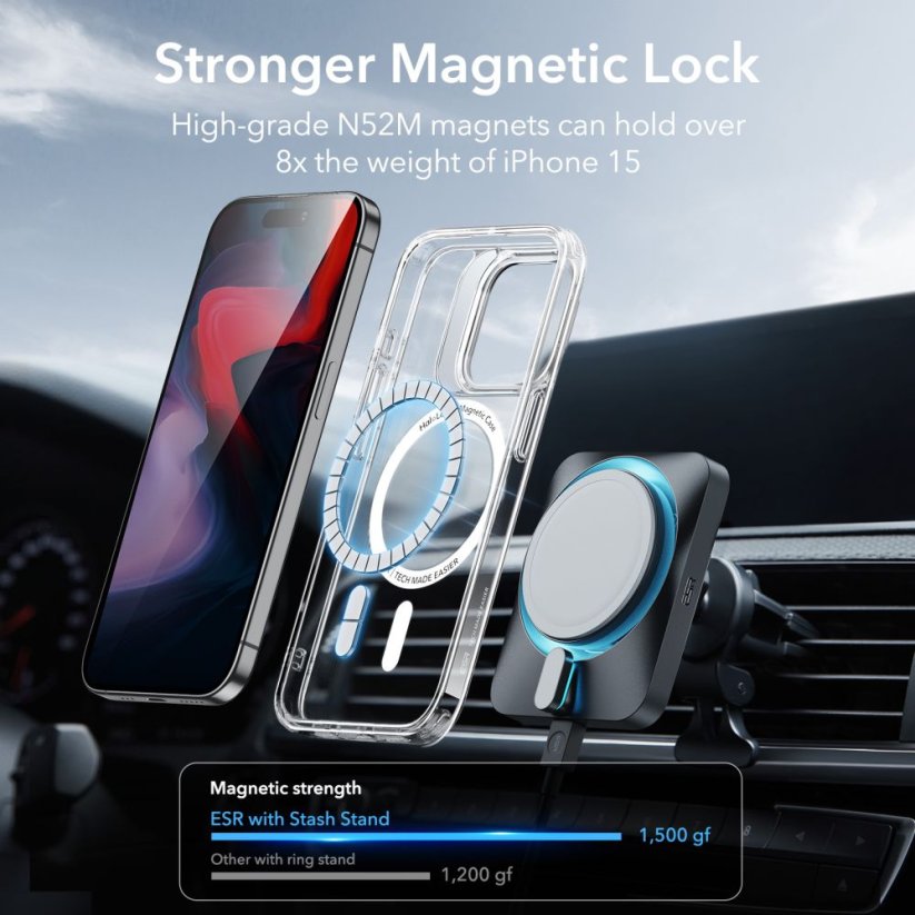 Kryt ESR Classic Kickstand Halolock Magsafe iPhone 15 Pro Clear