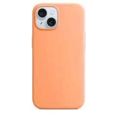 iPhone 15 Silicone Case s MagSafe - Orange Sorbet design (oranžový)