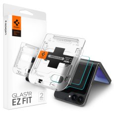 2ks v balení, set ochranných skiel Spigen Glas.Tr ”Ez Fit” 2-Pack Samsung Galaxy Z Flip 5 / 6 / 7 FE Clear