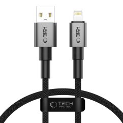 Kábel Tech-Protect Ultraboost Dna Lightning Cable 12W/2.4A 25cm Iron Grey