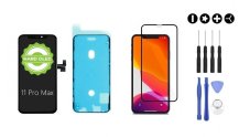 MULTIPACK - Čierny OLED displej iPhone 11 Pro Max + lepka pod displej + 3D ochranné sklo + sada náradia