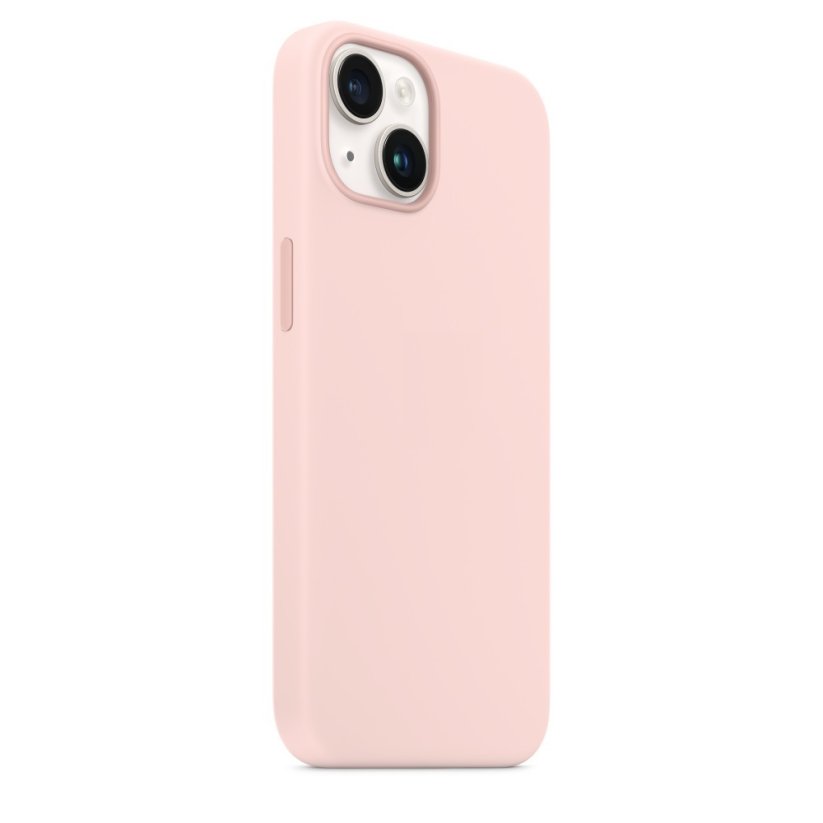 iPhone 14 Plus Silicone Case s MagSafe - Chalk Pink design (ružový)