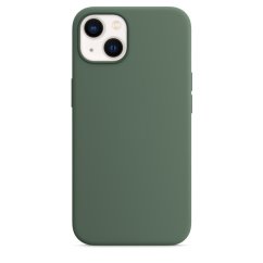 iPhone 13 mini Silicone Case s MagSafe - Eucalyptus design (zelený)