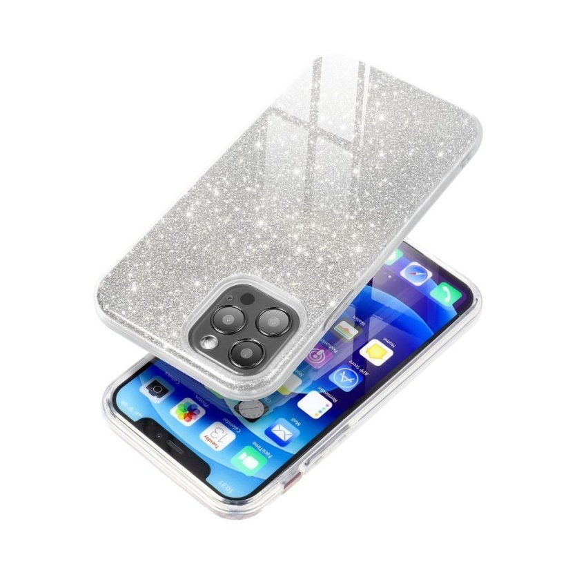 Forcell SHINING Case  iPhone 13 Pro strieborný