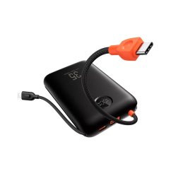 Kábel Veger Powerbank 20000 mAh With Built-In Cables Type C / Lightning Pd Qc3.0 35W K2 (W2068) Black