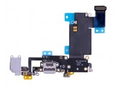 iPhone 6S Plus - töltődokkoló csatlakozó - audiocsatlakozó kábel mikrofonnal (ezüst)