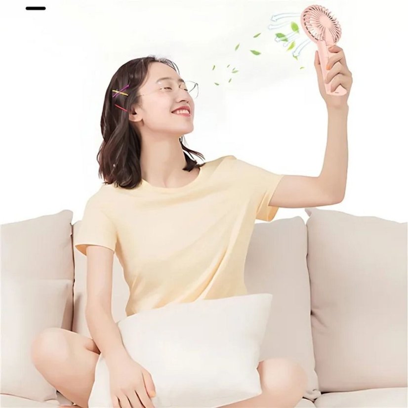 Mini USB ventilátor Portable Fan W10 Pink