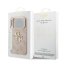 Guess PU Leather 4G Metal Logo Gold Frame zadný kryt pre iPhone 17 Pro Pink