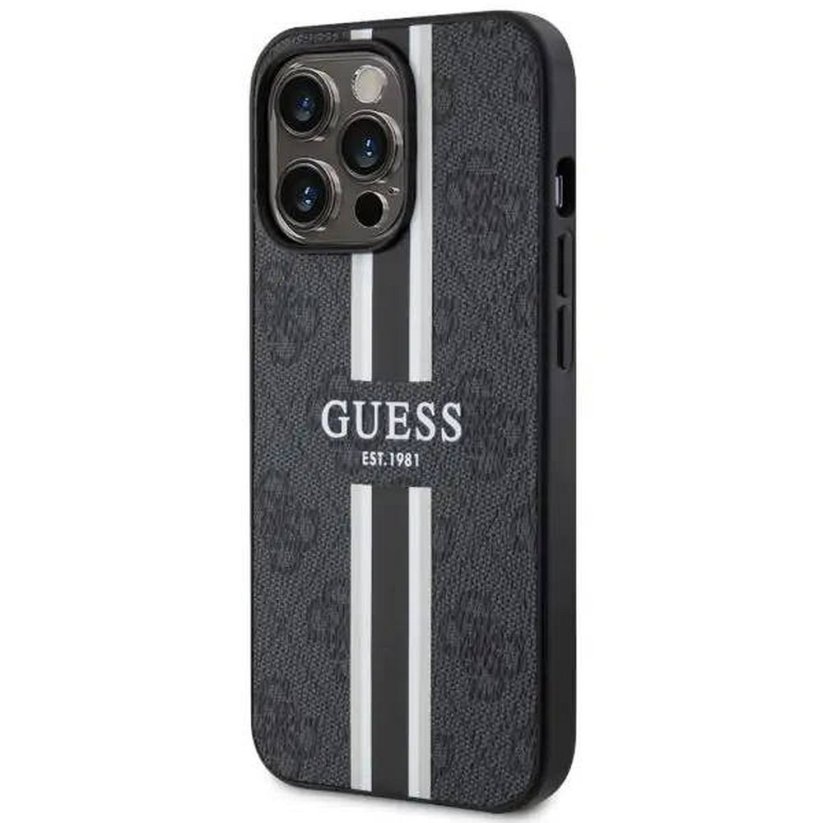 Kryt Original Faceplate Case Guess Guhmp13Lp4Rpsk iPhone 13 Pro (s MagSafe 4G Printed Stripes / Black)