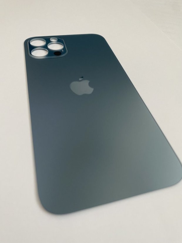 Apple iPhone 12 Pro Max - Sklo zadného housingu so zväčšeným otvorom na kameru (Pacific Blue)