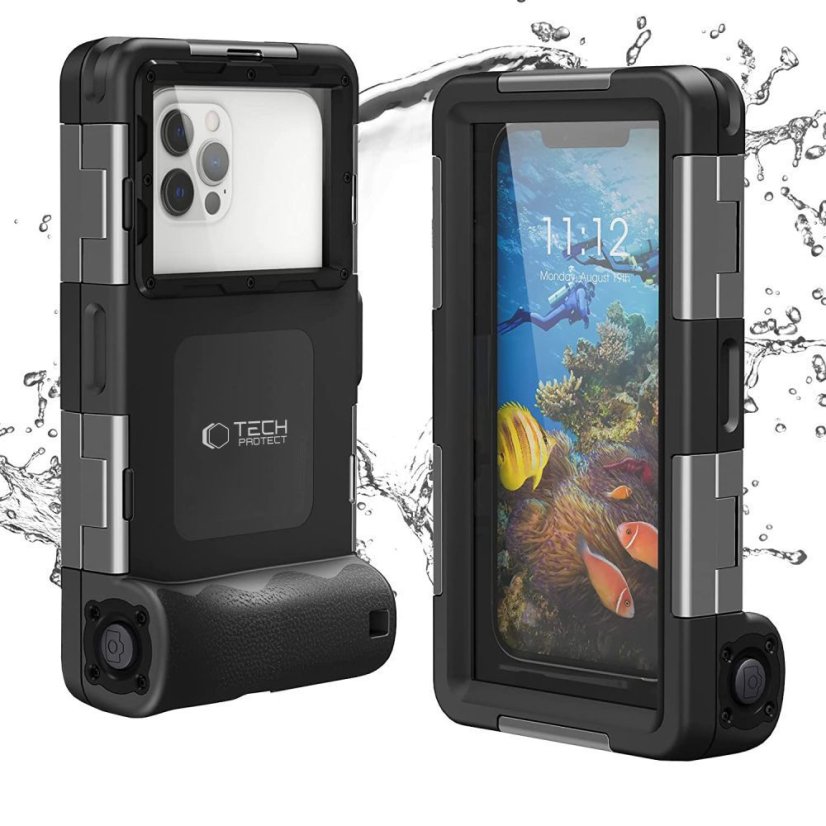 Vodeodolné púzdro Tech-Protect Ipx8 Universal Diving Waterproof Case Black