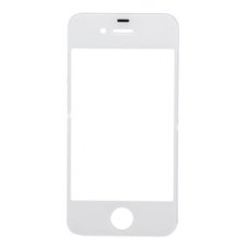 Bílé přední sklo iPhone 4
