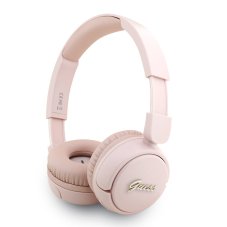 Guess Script Metal Logo bezdrôtové slúchadlá Pink