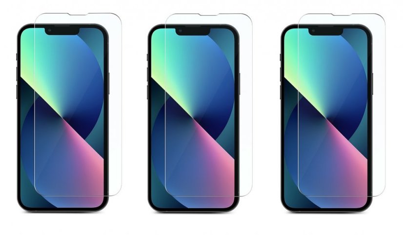 2+1 ZADARMO! 3PACK Ochranné tvrdené sklo - Apple iPhone 13 Pro s malým výrezom na slúchadlo