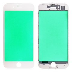 Oleofóbne náhradné biele predné sklo s rámom na iPhone 7