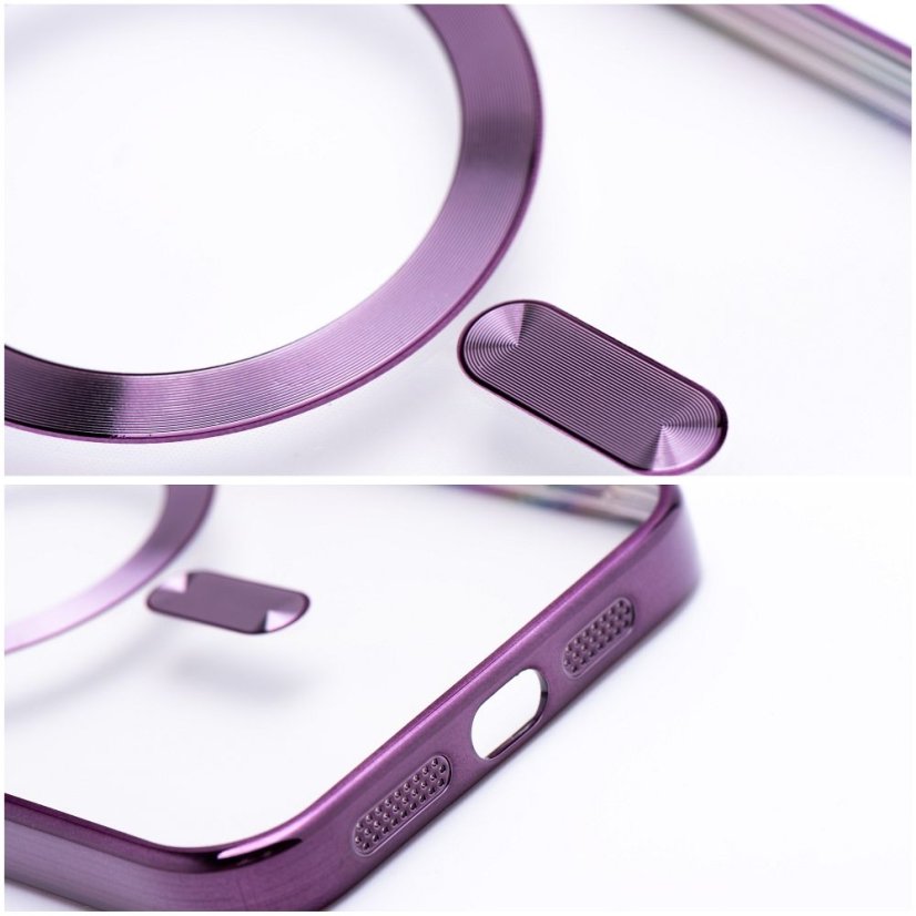 Kryt Case iPhone 15 Electro Mag Cover s MagSafe Purple