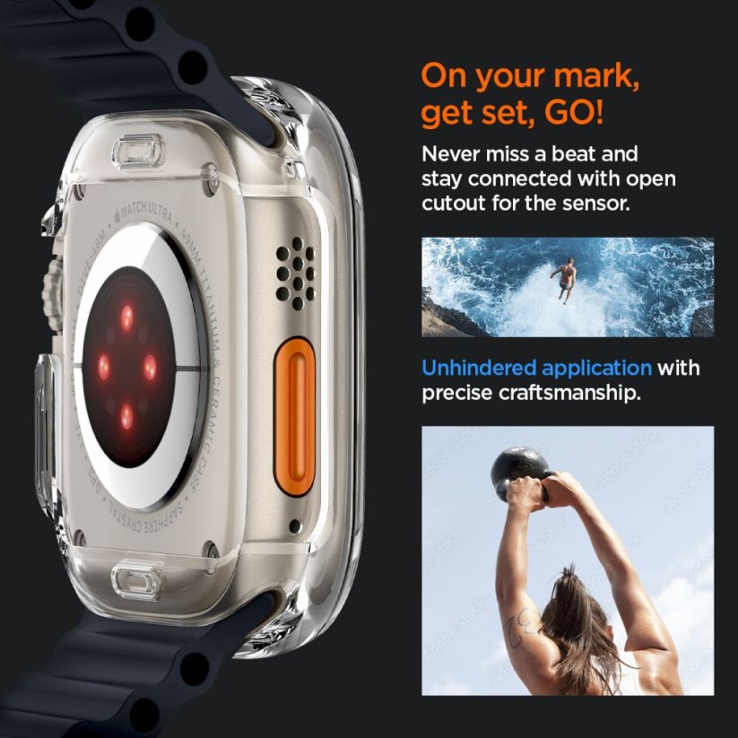 Kryt Spigen Ultra Hybrid Apple Watch Ultra 1 / 2 (49 mm) Crystal Clear