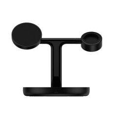 Baseus WXTE000101 Swan 3v1 bezdrôtový Magnetický nabíjací Stojánek 15W Black