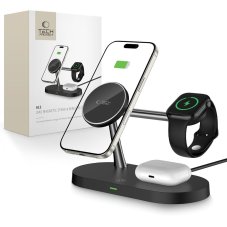 Bezdrôtová nabíjačka Tech-Protect A12 3v1 Magnetic Magsafe Wireless Charger Black