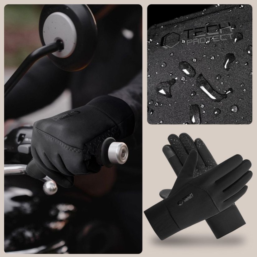 Tech-Protect Wg01 Winter érintőképernyős kesztyű M Black