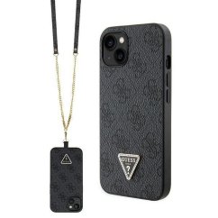 Kryt Original Faceplate Case Guess Guhcp13Mp4Tdscpk iPhone 13 (Metal Logo Starss Crossbody / Black)