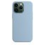 iPhone 13 Pro Max Silicone Case s MagSafe - Blue Fog design (bledomodrý)