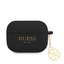 Guess 4G Charm silikónové púzdro pre AirPods Pro Black