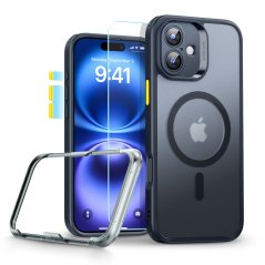 Ochranné sklo ESR Classic Pro Set Halolock Magsafe iPhone 16 Frosted Black Ochranné sklo ESR Classic Pro Set Halolock Magsafe iPhone 16 Frosted Black