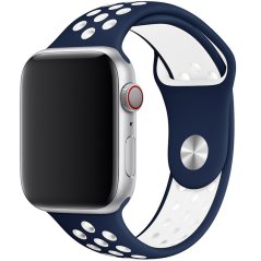 Remienok pre Apple Watch (42/44/45mm) Sport, blue-white (veľkosť L)