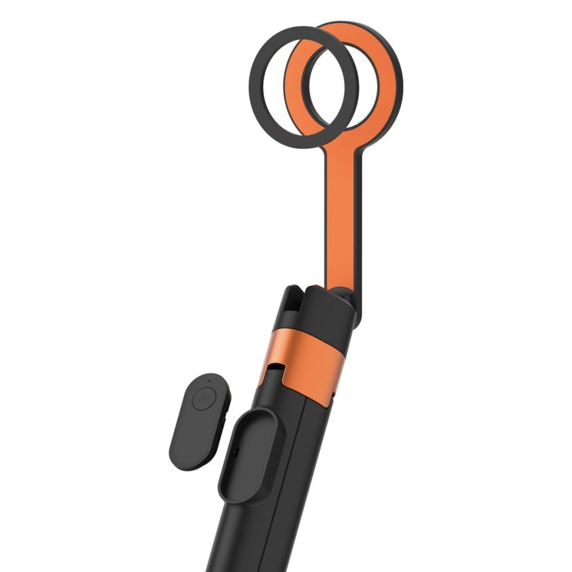 Selfie tyč Tech-Protect L10S Magsafe Bluetooth Selfie Stick Tripod Black/Orange